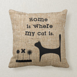 Falso Cojín decorativo de la arpillera para los