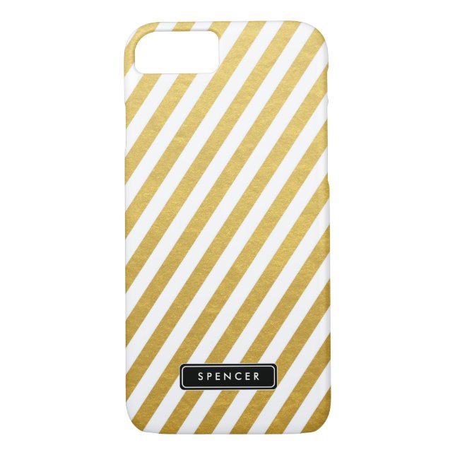 falso efecto metalizado dorado | Funda iPhone 7 Pe (Reverso)