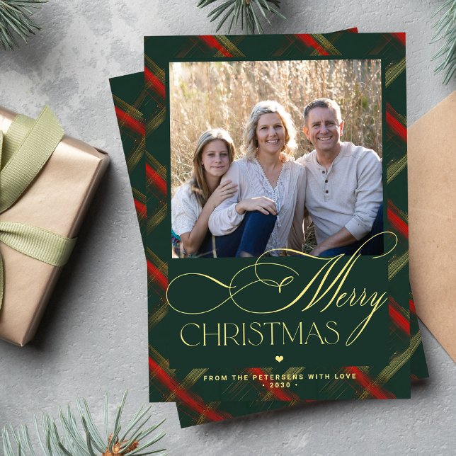 Falso guión dorado de Navidad oscuro platillo verd (Subido por el creador)