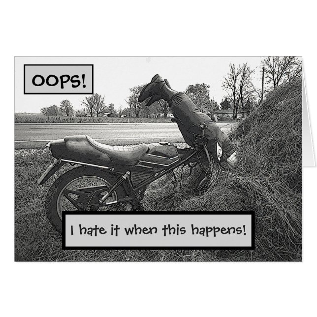 (FALSO)MOTORBIKE ACCIDENTE EN HAY BALE/HUMOR (Anverso (Horizontal))