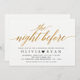 Falso oro la noche antes de la invitación