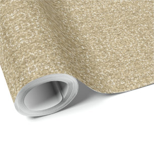 Falso papel de embalaje del purpurina del oro