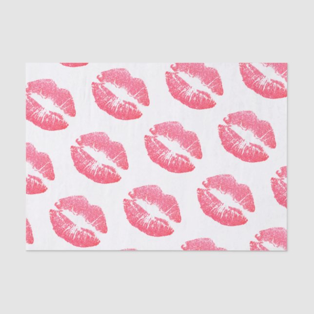 Falso papel seda rosado de los labios del (Anverso)