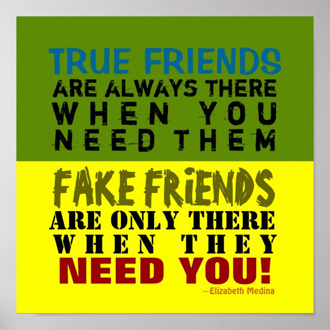 FALSO vs VERDADERO ~ Póster de 12x12 (Frente)