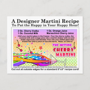 Falta la postal de la receta de Cherry Martini