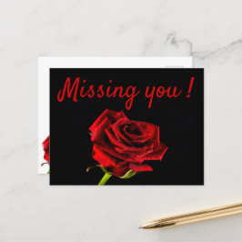 Falta tu postal romántica de rosa roja