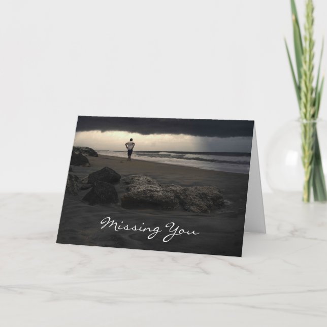 Faltando tarjetas de felicitación de playa (Anverso)
