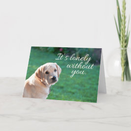 Faltándole tarjeta de felicitación