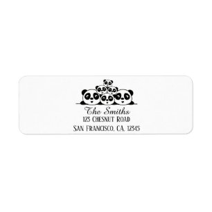 Familia 2 Padres 4 Niños Retorno Etiquetas de Dire