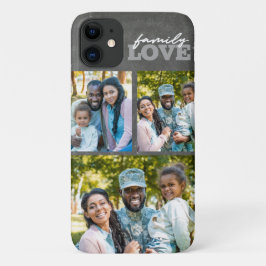 Familia Amor 3 Collage de fotos Chalkboard Funda d