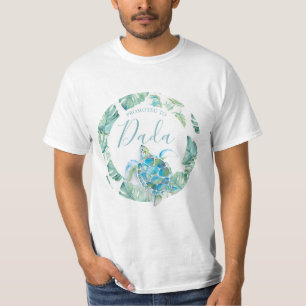Familia Baby Shower Camisetas papá tortuga tropica