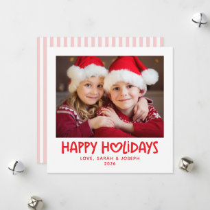 Familia Corazón Caprichoso Foto Feliz Navidad