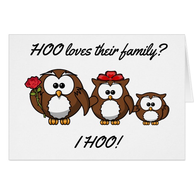 Familia Cute Little Owl (Anverso (Horizontal))