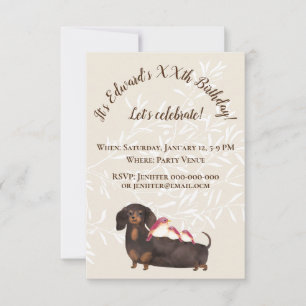 Familia Dachshund y Aves