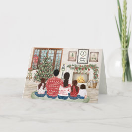 Familia de 5 Bebé Dos Niñas, Navidad Familiar junt