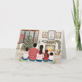 Familia de 5 Niña Niño, Navidad en Familia junto a