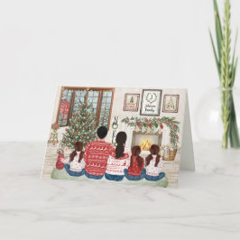 Familia de 5 Tres Niñas, Navidad en Familia junto