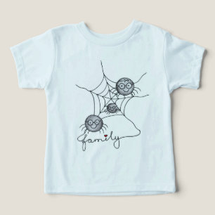 Familia de araña adorable – Camiseta gráfica para