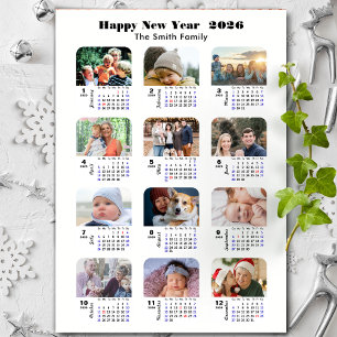 Familia de calendarios 2026 12 Collages de fotos M
