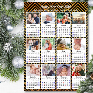 Familia de calendarios 2026 12 Foto Oro negro mode