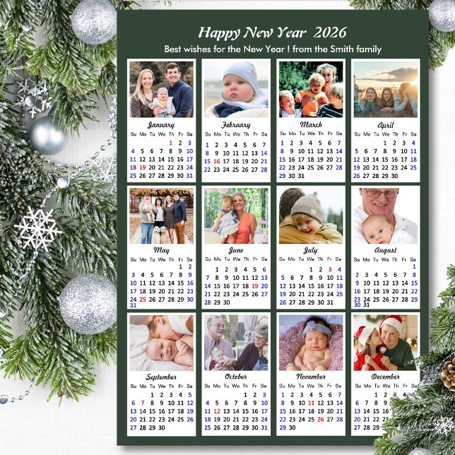 Familia de calendarios 2026 12 Fotos Magnético Ver (Subido por el creador)