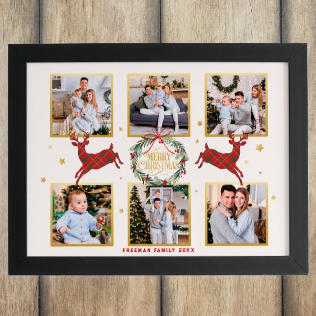 Familia de Collages de fotos de navidades mantener (Christmas Family Keepsake)
