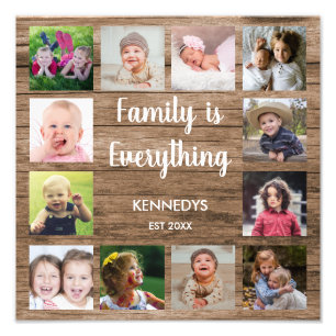 Familia de Collages de fotos Rustic Wood 12