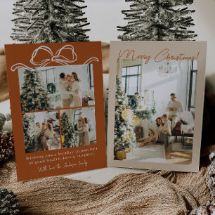 Familia de fotos Boho Terracotta Feliz Navidad