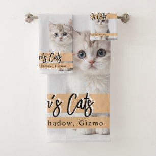 Familia de fotos de gatos de Personalizado cutáneo