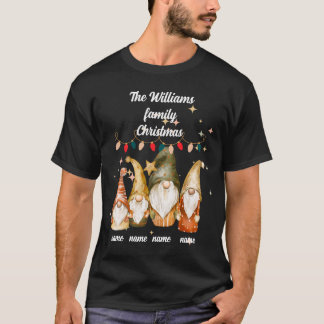 Familia de la camiseta de 4 Navidades Gnome
