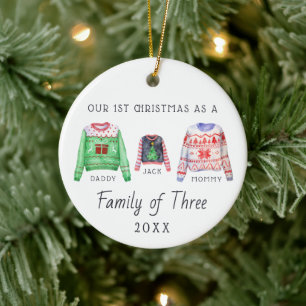 Familia de los Tres   Primer ornamento navideño