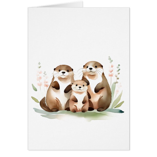 Familia De Mantequilla Adorable Con Flores Todas L (Frente)