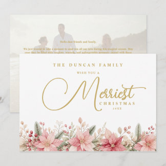 Familia de Navidad con Flor de Pascua Rosa TMF26