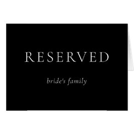 Familia de novia reservada de Boda negro Minimalis