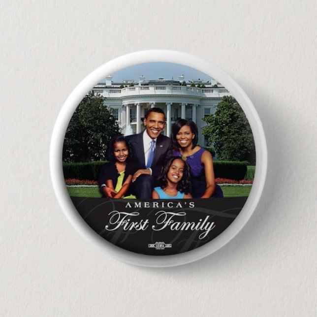 Familia de Obama 2" botón (Anverso)