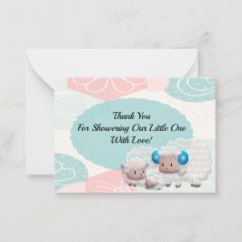 Familia De Ovejas En Fondo Resumen Gracias Tarjeta