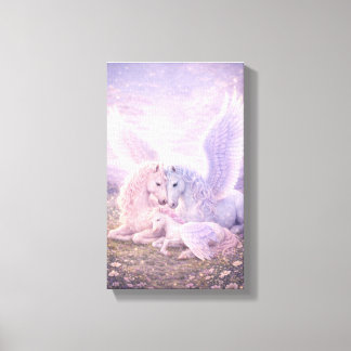 Familia de Pegasus – Arte en lienzo de fantasía co