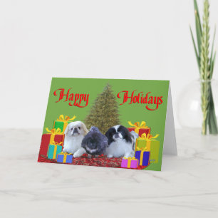 Familia de Pekinés Navidad