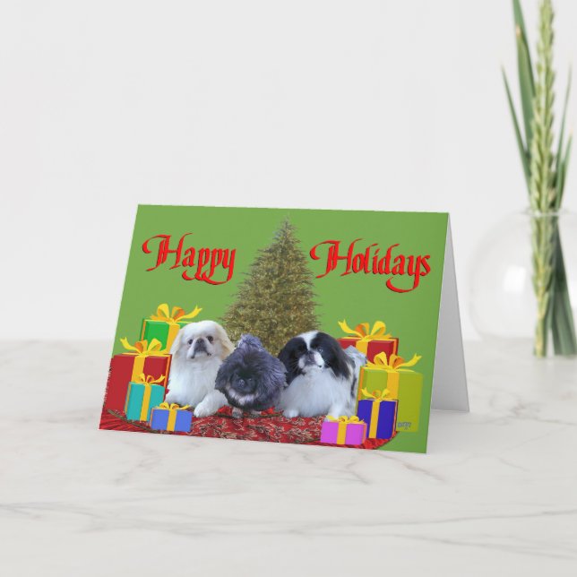 Familia de Pekinés Navidad (Anverso)