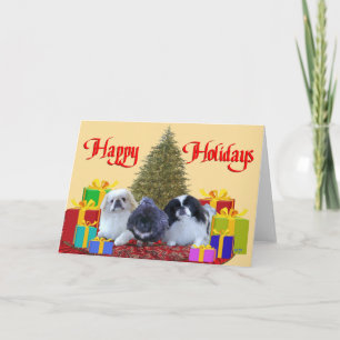 Familia de Pekinés Navidad