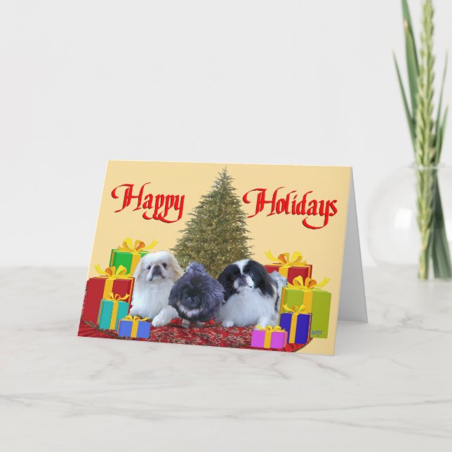 Familia de Pekinés Navidad (Anverso)