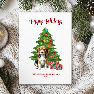 Familia de Perro Beagle Navidad