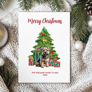 Familia de Perro Terrier Navidad