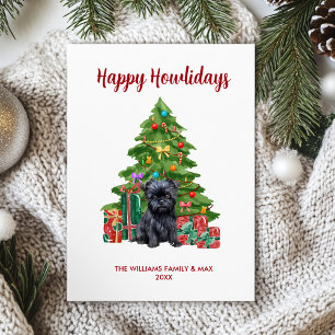Familia de perros Affenpinscher Navidad
