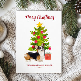 Familia de Perros Corgi Navidad