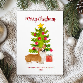 Familia de Perros Corgi Navidad