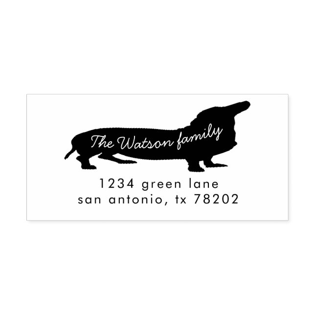 Familia de perros | Sello de goma de dirección de  (Diseño)
