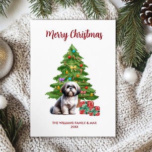 Familia de Perros Shih Tzu Navidad