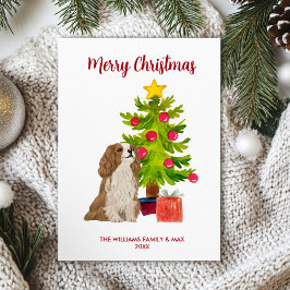Familia de Perros Spaniel Navidad