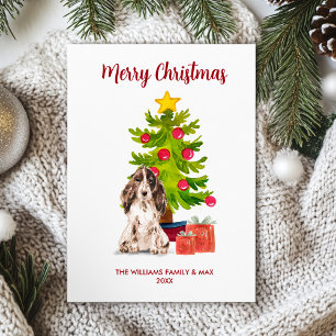 Familia de Perros Spaniel Navidad